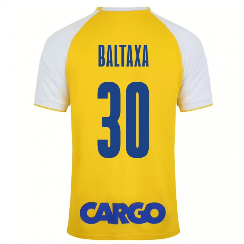 Danxen Mujer Camiseta Matan Baltaxa #30 Amarillo Blanco 1ª Equipación 2024/25 La Camisa