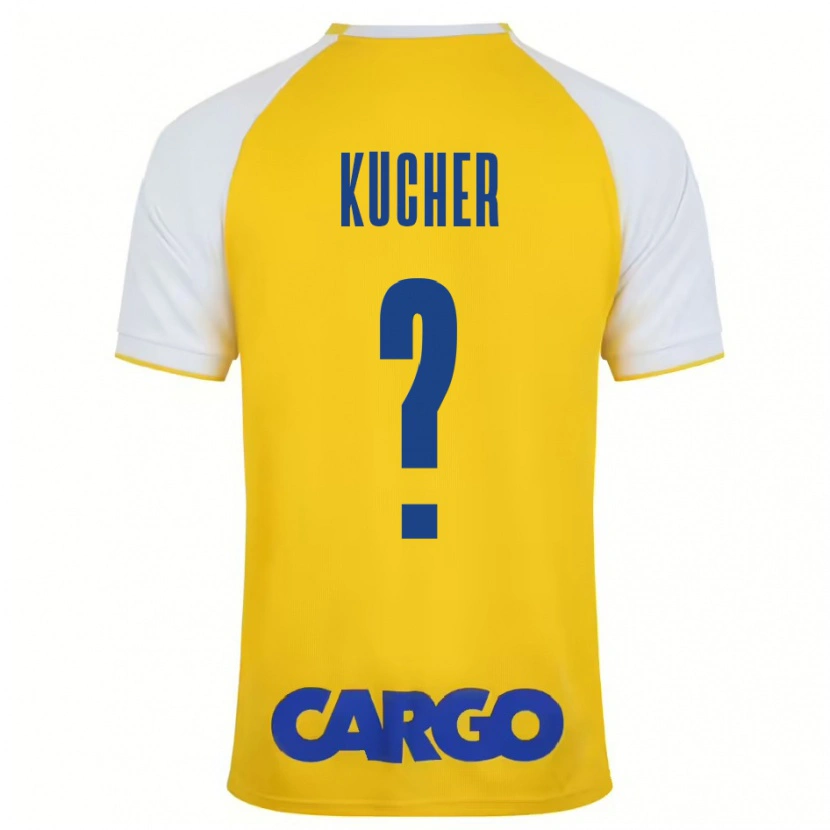 Danxen Mujer Camiseta Yahonatan Kucher #0 Amarillo Blanco 1ª Equipación 2024/25 La Camisa