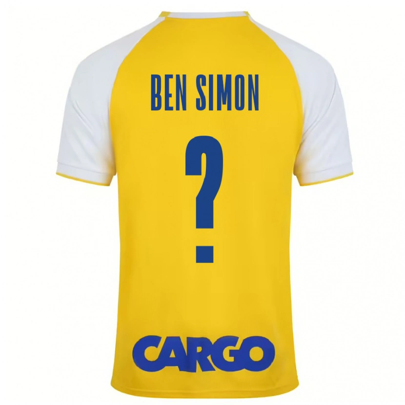 Danxen Mujer Camiseta Ilay Ben Simon #0 Amarillo Blanco 1ª Equipación 2024/25 La Camisa