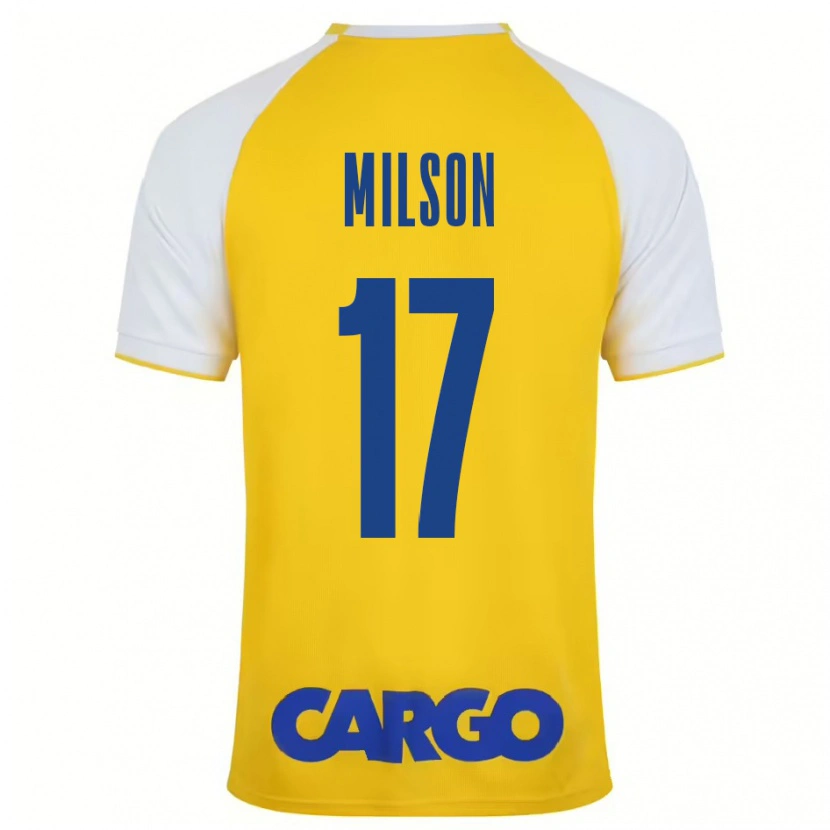 Danxen Mujer Camiseta Milson #17 Amarillo Blanco 1ª Equipación 2024/25 La Camisa