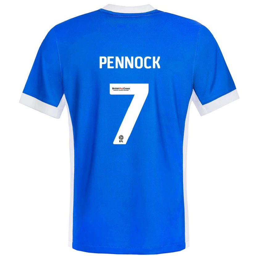 Danxen Mujer Camiseta Jade Pennock #7 Azul Blanco 1ª Equipación 2024/25 La Camisa