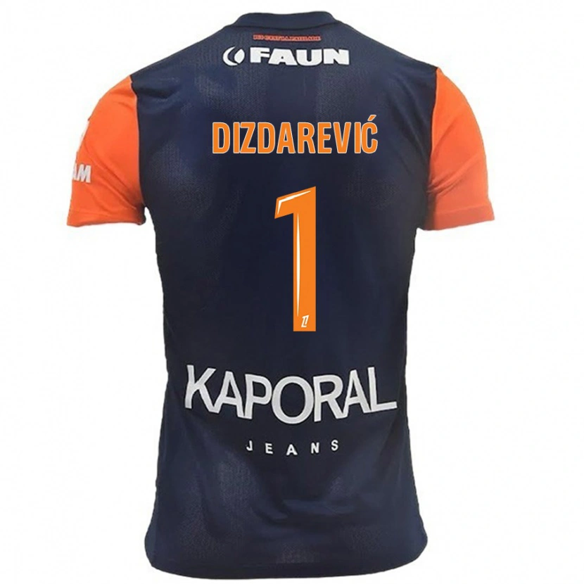 Danxen Mujer Camiseta Belmin Dizdarevic #1 Azul Marino Naranja 1ª Equipación 2024/25 La Camisa