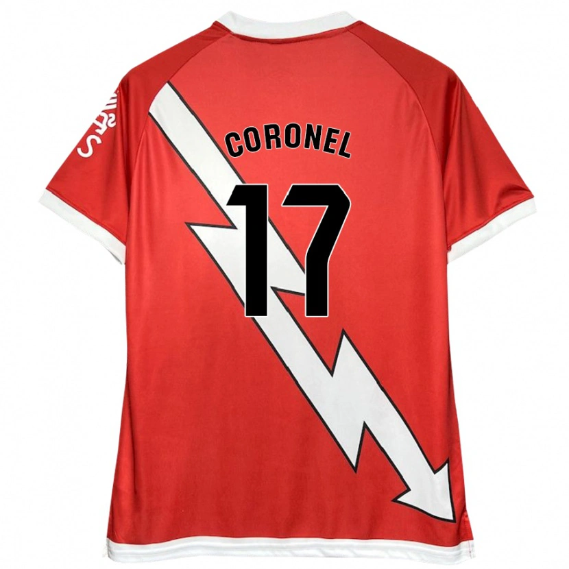 Danxen Mujer Camiseta Mariela Del Carmen Coronel #17 Blanco Rojo 1ª Equipación 2024/25 La Camisa