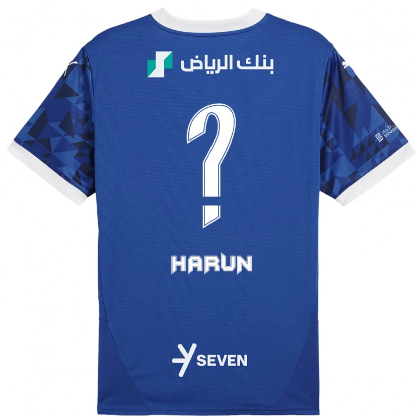 Danxen Mujer Camiseta Saud Harun #0 Azul Oscuro Blanco 1ª Equipación 2024/25 La Camisa