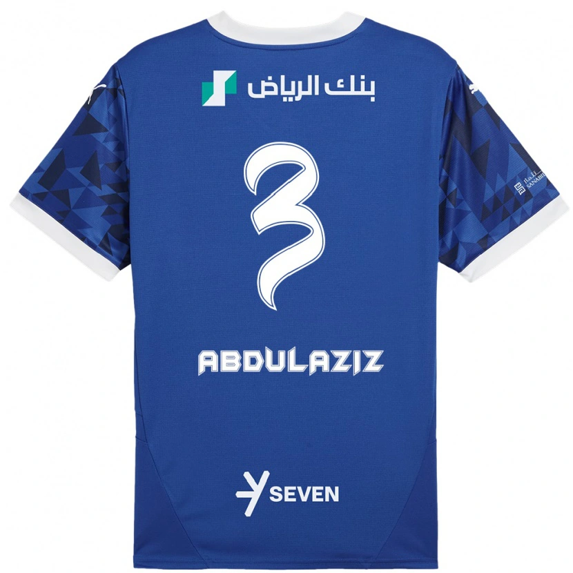 Danxen Mujer Camiseta Al Jawhara Abdulaziz #3 Azul Oscuro Blanco 1ª Equipación 2024/25 La Camisa