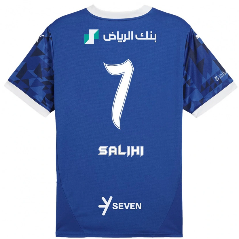 Danxen Mujer Camiseta Shokhan Salihi #7 Azul Oscuro Blanco 1ª Equipación 2024/25 La Camisa