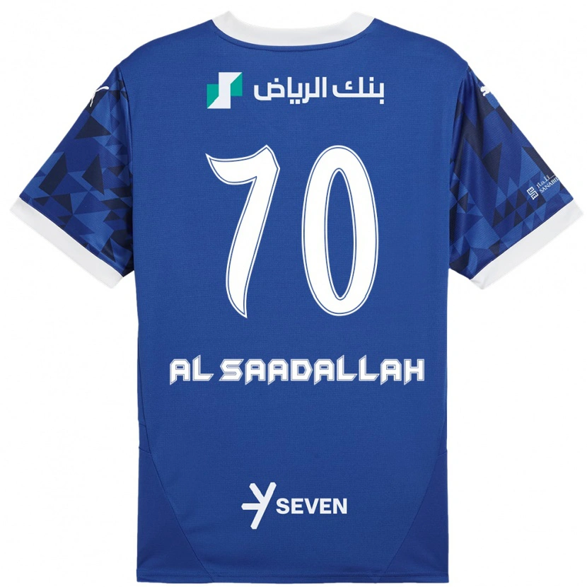 Danxen Mujer Camiseta Hessa Al-Saadallah #70 Azul Oscuro Blanco 1ª Equipación 2024/25 La Camisa