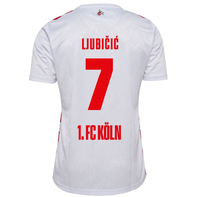 Danxen Mujer Camiseta Dejan Ljubicic #7 Blanco Rojo 1ª Equipación 2024/25 La Camisa