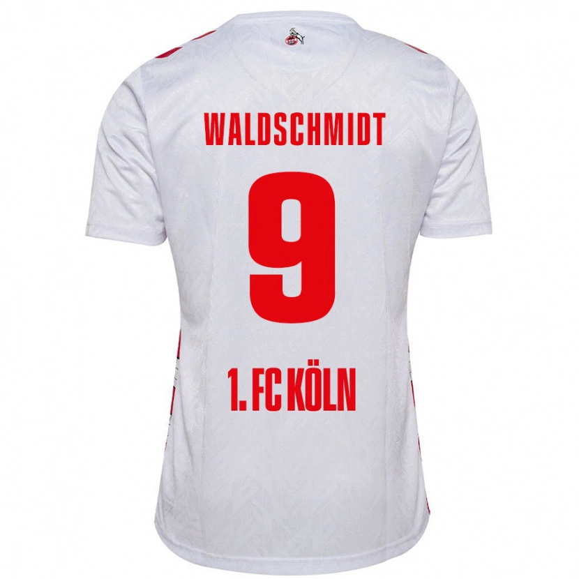 Danxen Mujer Camiseta Luca Waldschmidt #9 Blanco Rojo 1ª Equipación 2024/25 La Camisa