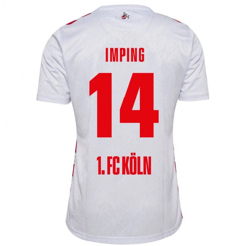 Danxen Mujer Camiseta Carlotta Imping #14 Blanco Rojo 1ª Equipación 2024/25 La Camisa