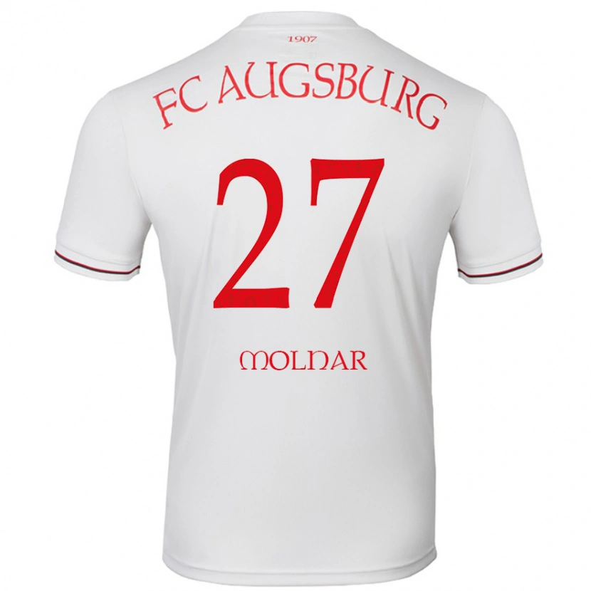 Danxen Mujer Camiseta Lars Molnar #27 Blanco 1ª Equipación 2024/25 La Camisa