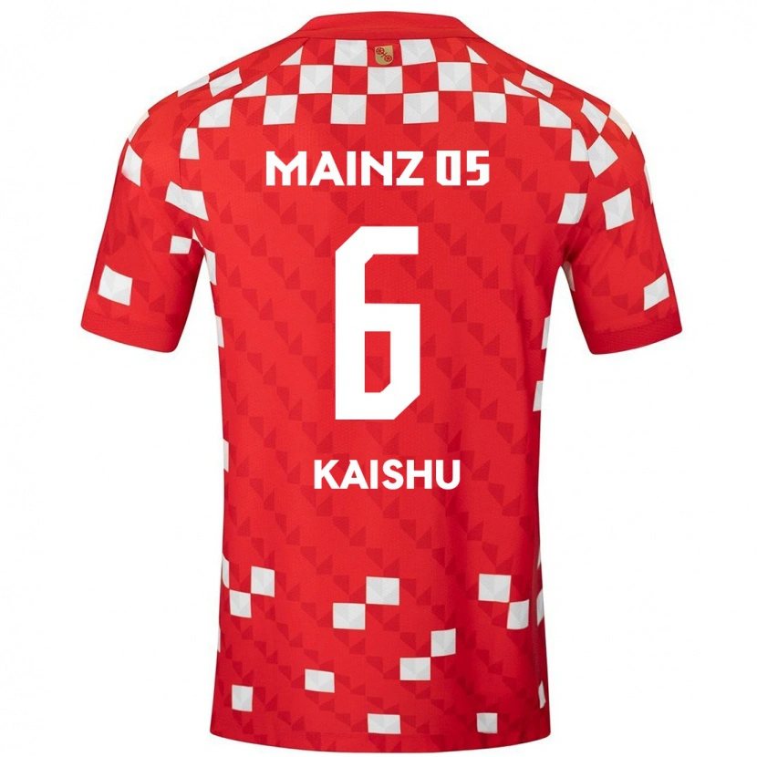 Danxen Mujer Camiseta Kaishu Sano #6 Blanco Rojo 1ª Equipación 2024/25 La Camisa