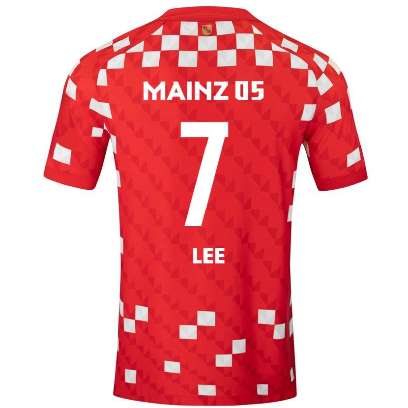 Danxen Mujer Camiseta Jae-Sung Lee #7 Blanco Rojo 1ª Equipación 2024/25 La Camisa