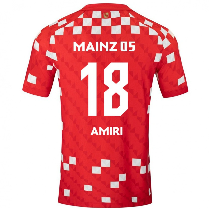 Danxen Mujer Camiseta Nadiem Amiri #18 Blanco Rojo 1ª Equipación 2024/25 La Camisa