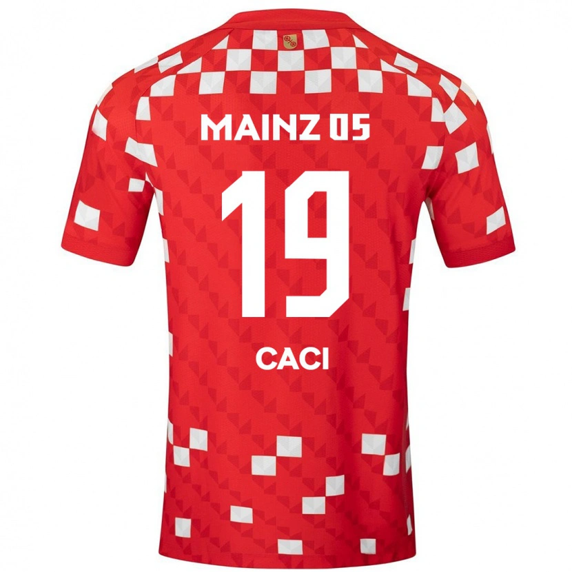 Danxen Mujer Camiseta Anthony Caci #19 Blanco Rojo 1ª Equipación 2024/25 La Camisa