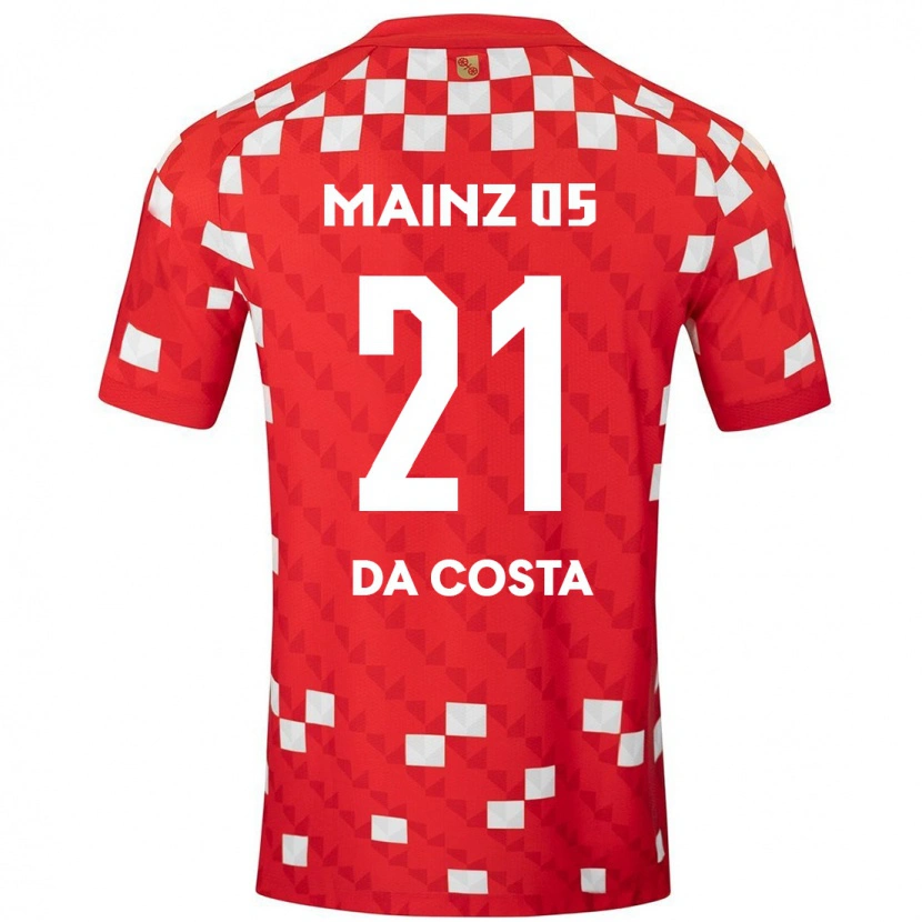 Danxen Mujer Camiseta Danny Da Costa #21 Blanco Rojo 1ª Equipación 2024/25 La Camisa