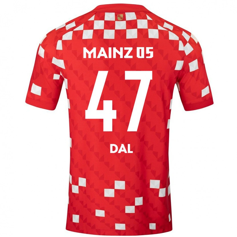 Danxen Mujer Camiseta Maxim Dal #47 Blanco Rojo 1ª Equipación 2024/25 La Camisa