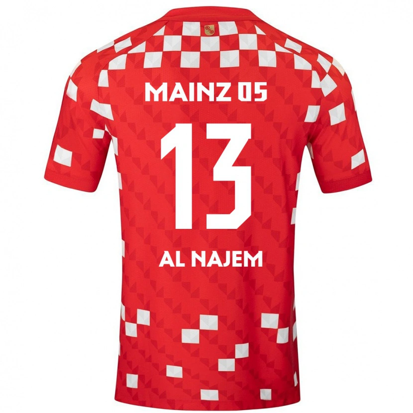 Danxen Mujer Camiseta Salma Al Najem #13 Blanco Rojo 1ª Equipación 2024/25 La Camisa