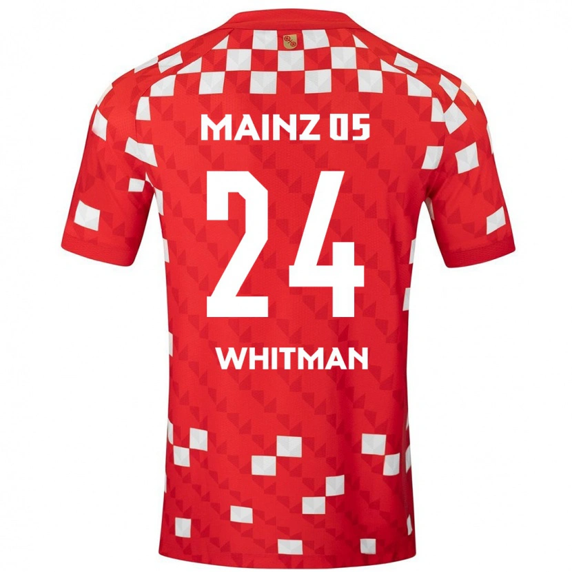 Danxen Mujer Camiseta Katherine Whitman #24 Blanco Rojo 1ª Equipación 2024/25 La Camisa