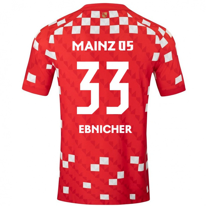 Danxen Mujer Camiseta Sabine Ebnicher #33 Blanco Rojo 1ª Equipación 2024/25 La Camisa