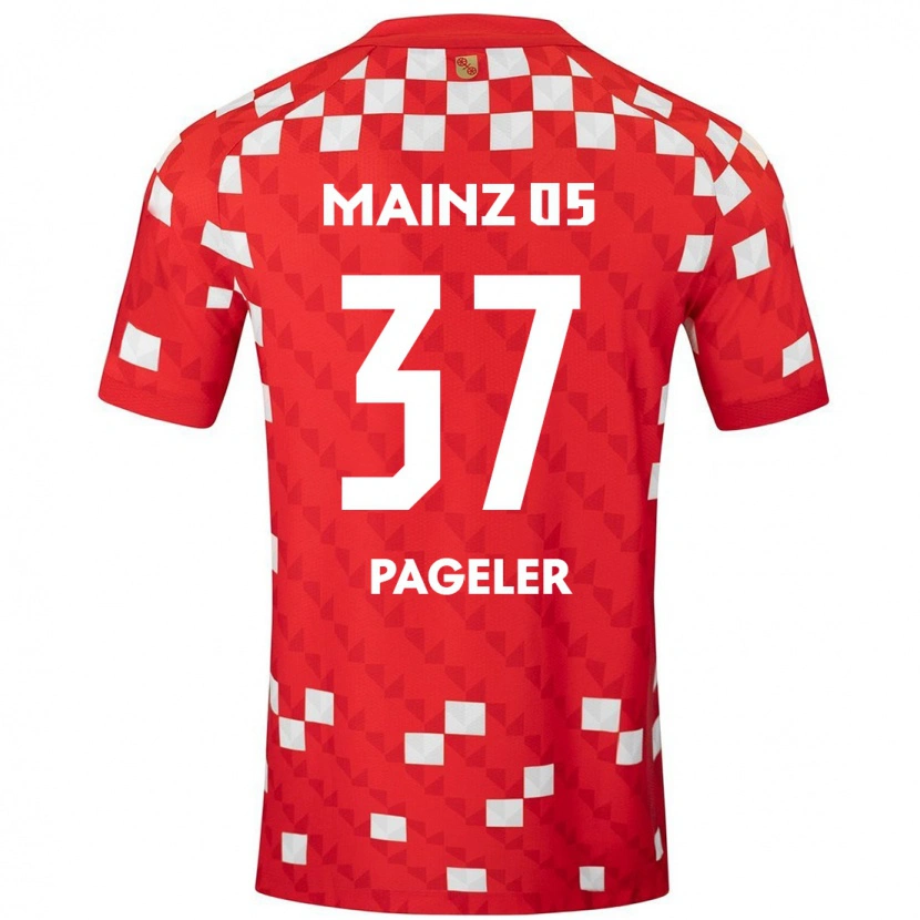 Danxen Mujer Camiseta Maja Pageler #37 Blanco Rojo 1ª Equipación 2024/25 La Camisa