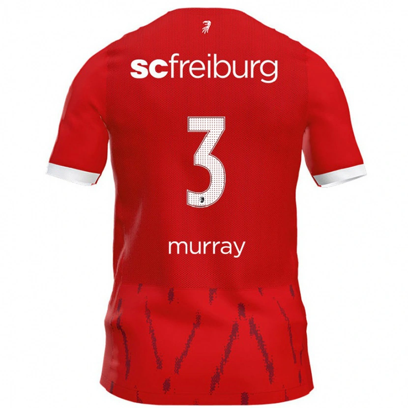 Danxen Mujer Camiseta Drew Murray #3 Rojo 1ª Equipación 2024/25 La Camisa