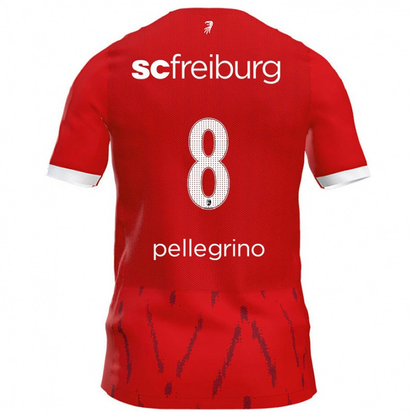 Danxen Mujer Camiseta Gabriel Pellegrino #8 Rojo 1ª Equipación 2024/25 La Camisa