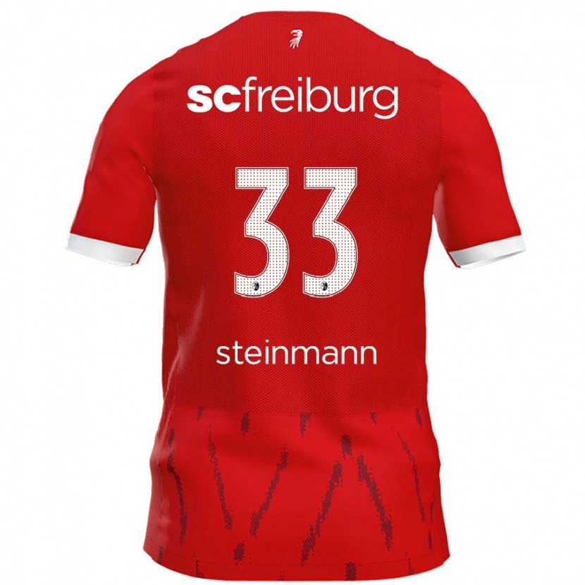 Danxen Mujer Camiseta Karl Steinmann #33 Rojo 1ª Equipación 2024/25 La Camisa