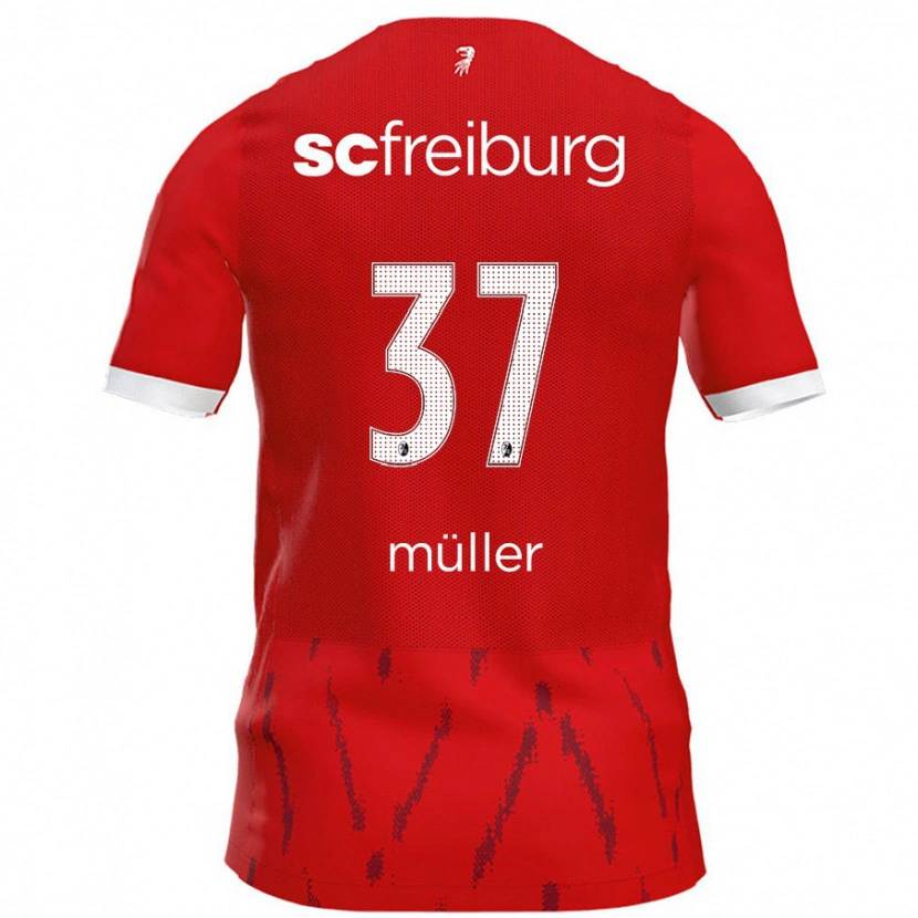 Danxen Mujer Camiseta Ruben Müller #37 Rojo 1ª Equipación 2024/25 La Camisa