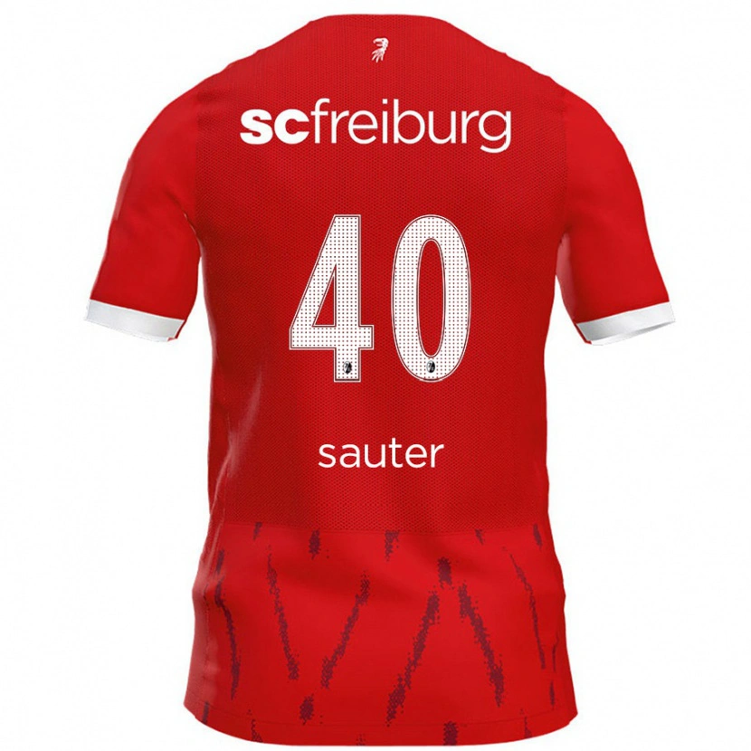 Danxen Mujer Camiseta Niklas Sauter #40 Rojo 1ª Equipación 2024/25 La Camisa