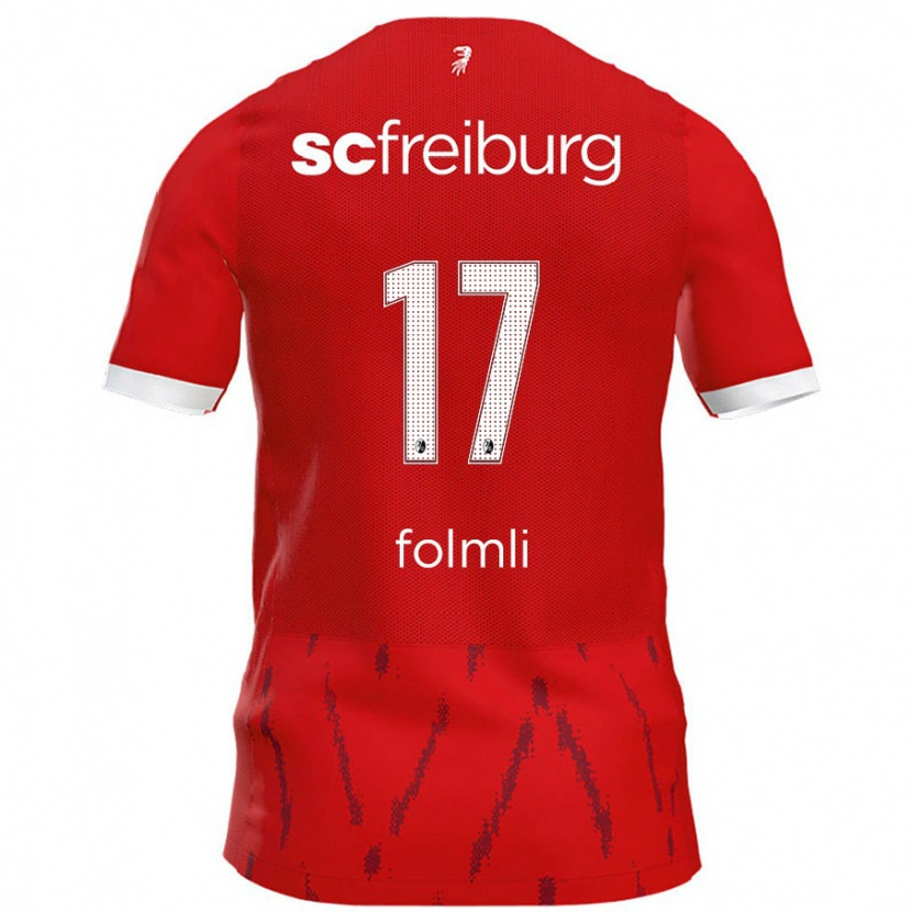 Danxen Mujer Camiseta Svenja Fölmli #17 Rojo 1ª Equipación 2024/25 La Camisa