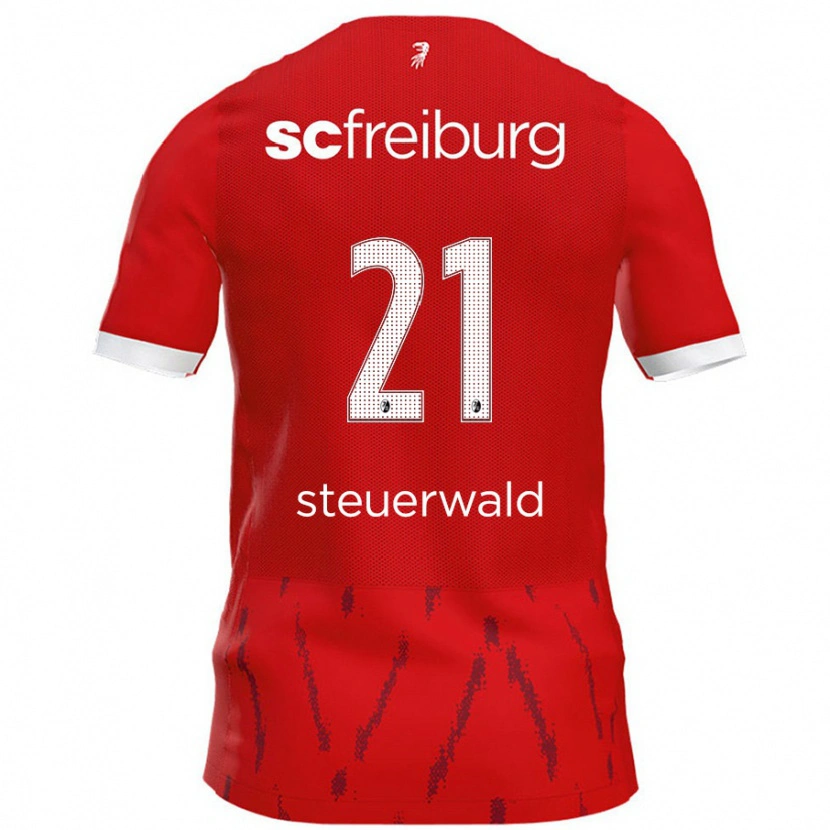 Danxen Mujer Camiseta Samantha Steuerwald #21 Rojo 1ª Equipación 2024/25 La Camisa