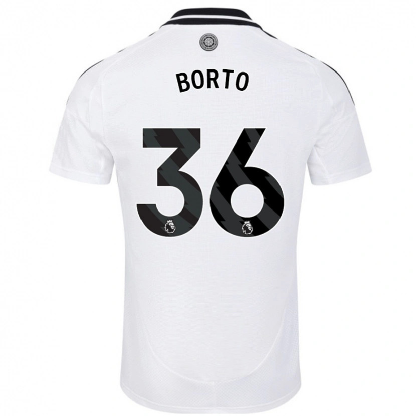 Danxen Mujer Camiseta Alex Borto #36 Blanco 1ª Equipación 2024/25 La Camisa