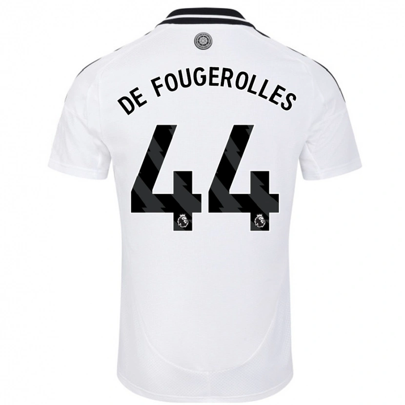 Danxen Mujer Camiseta Luc De Fougerolles #44 Blanco 1ª Equipación 2024/25 La Camisa