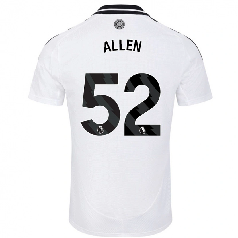 Danxen Mujer Camiseta Michael Allen #52 Blanco 1ª Equipación 2024/25 La Camisa