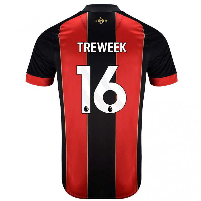 Danxen Mujer Camiseta Jess Treweek #16 Rojo Negro 1ª Equipación 2024/25 La Camisa