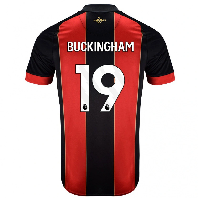 Danxen Mujer Camiseta Alisha Buckingham #19 Rojo Negro 1ª Equipación 2024/25 La Camisa