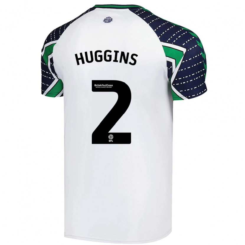 Danxen Mujer Camiseta Niall Huggins #2 Blanco 2ª Equipación 2024/25 La Camisa