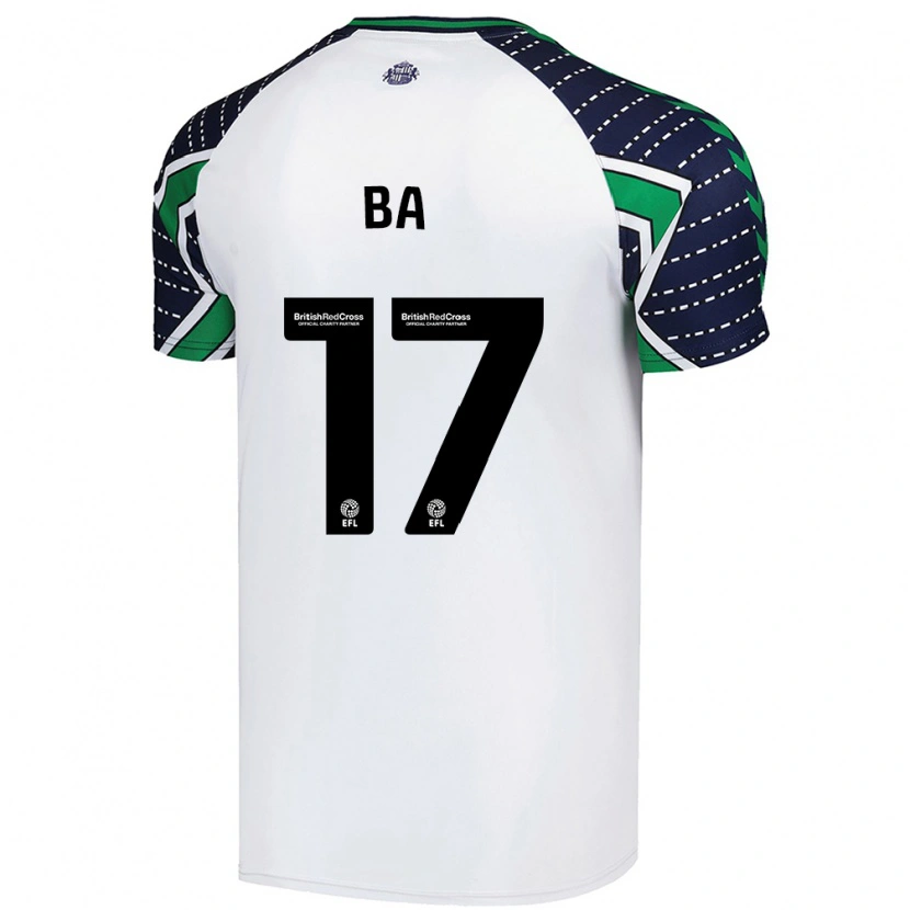 Danxen Mujer Camiseta Abdoullah Ba #17 Blanco 2ª Equipación 2024/25 La Camisa