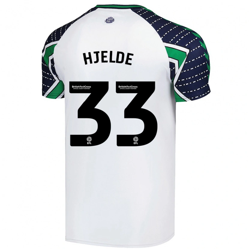 Danxen Mujer Camiseta Leo Fuhr Hjelde #33 Blanco 2ª Equipación 2024/25 La Camisa