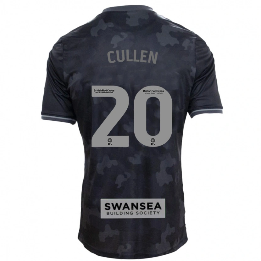 Danxen Mujer Camiseta Liam Cullen #20 Negro 2ª Equipación 2024/25 La Camisa