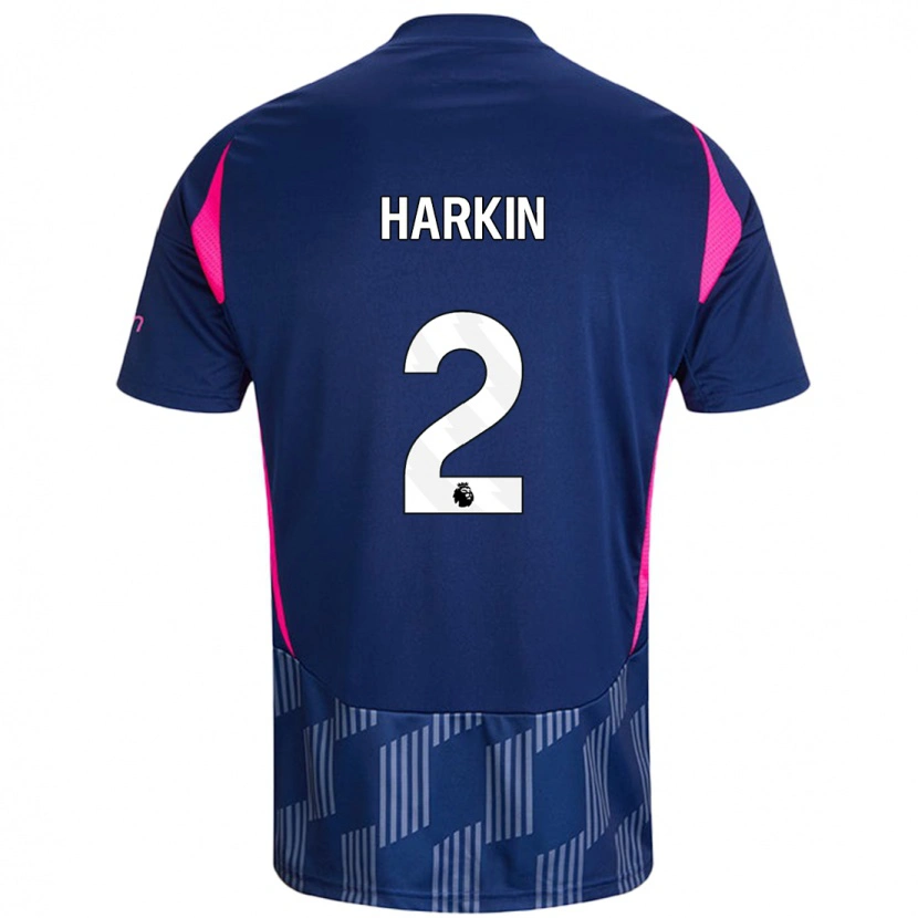 Danxen Mujer Camiseta Lyndsey Harkin #2 Azul Real Rosa 2ª Equipación 2024/25 La Camisa