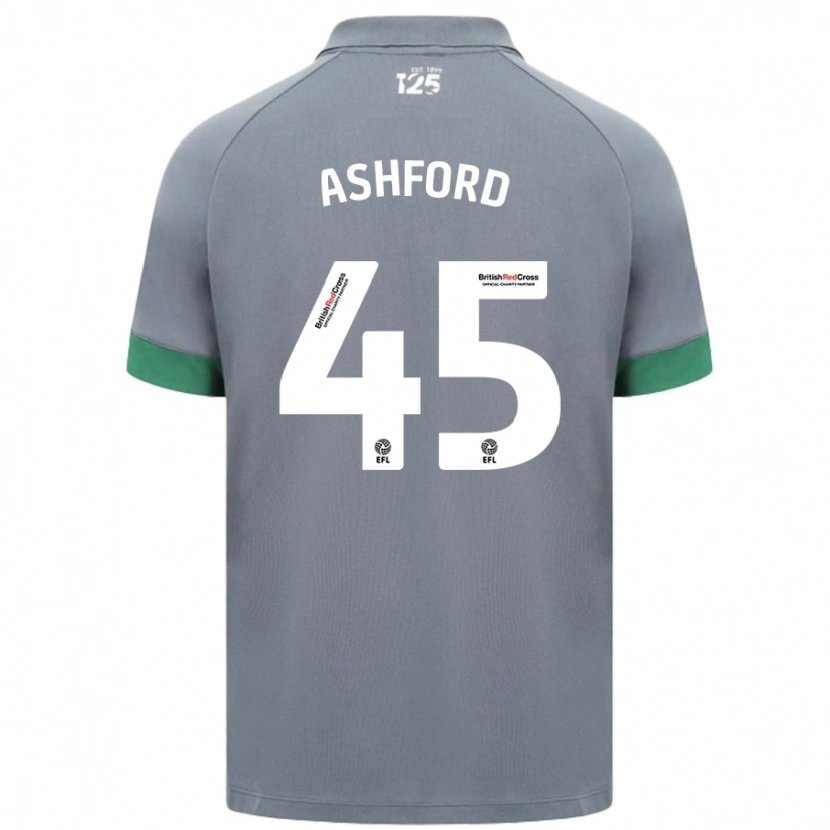 Danxen Mujer Camiseta Cian Ashford #45 Gris Oscuro 2ª Equipación 2024/25 La Camisa