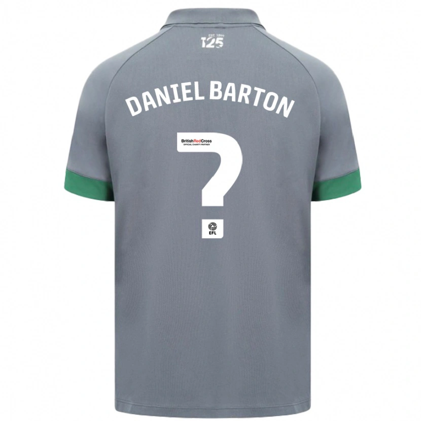 Danxen Mujer Camiseta Daniel Barton #0 Gris Oscuro 2ª Equipación 2024/25 La Camisa