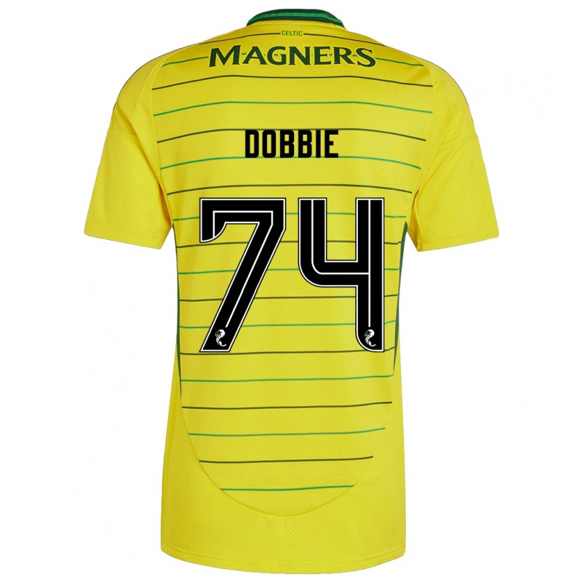 Danxen Mujer Camiseta Lewis Dobbie #74 Amarillo 2ª Equipación 2024/25 La Camisa