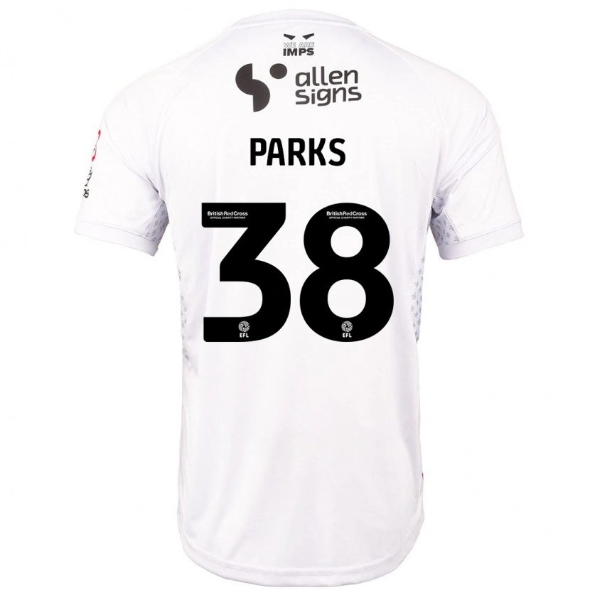 Danxen Mujer Camiseta Charlie Parks #38 Rojo Blanco 2ª Equipación 2024/25 La Camisa