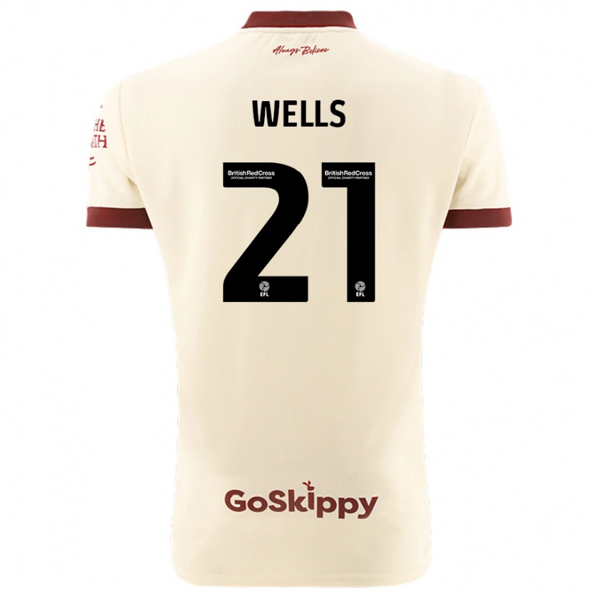 Danxen Mujer Camiseta Nahki Wells #21 Crema Blanco 2ª Equipación 2024/25 La Camisa