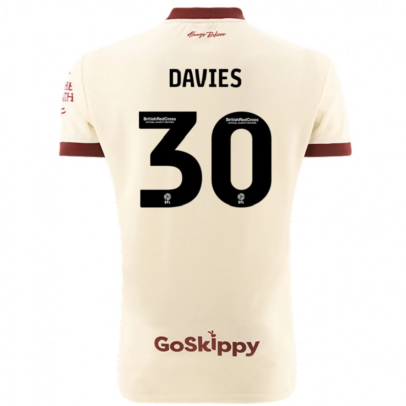 Danxen Mujer Camiseta Yasmin Davies #30 Crema Blanco 2ª Equipación 2024/25 La Camisa