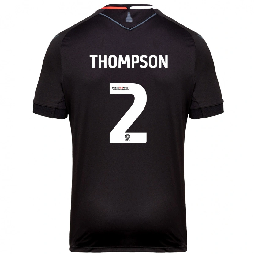 Danxen Mujer Camiseta Sophie Thompson #2 Negro 2ª Equipación 2024/25 La Camisa