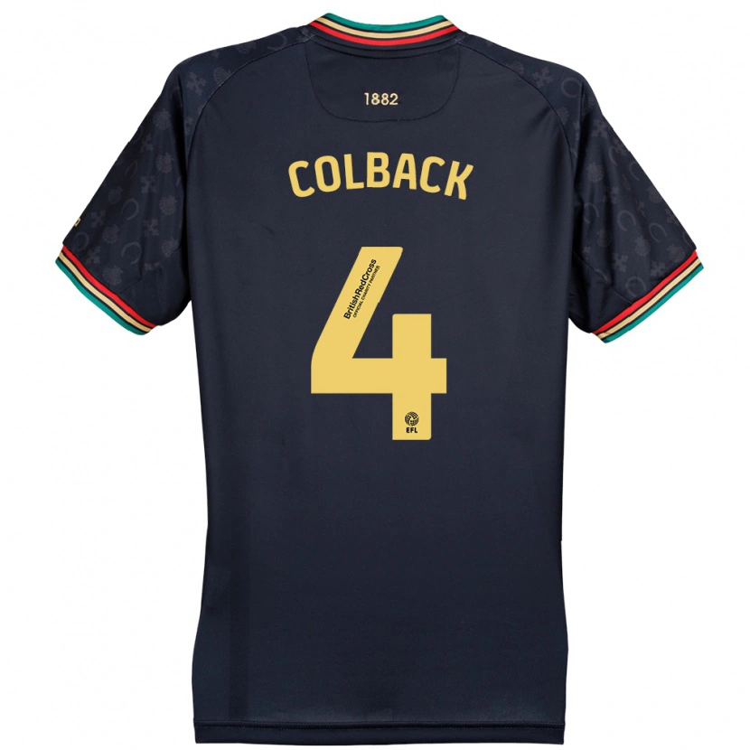 Danxen Mujer Camiseta Jack Colback #4 Azul Marino Oscuro 2ª Equipación 2024/25 La Camisa